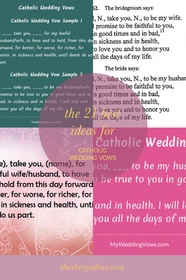 The 21 Best Ideas for Catholic Wedding Vows Home, Family, Style and